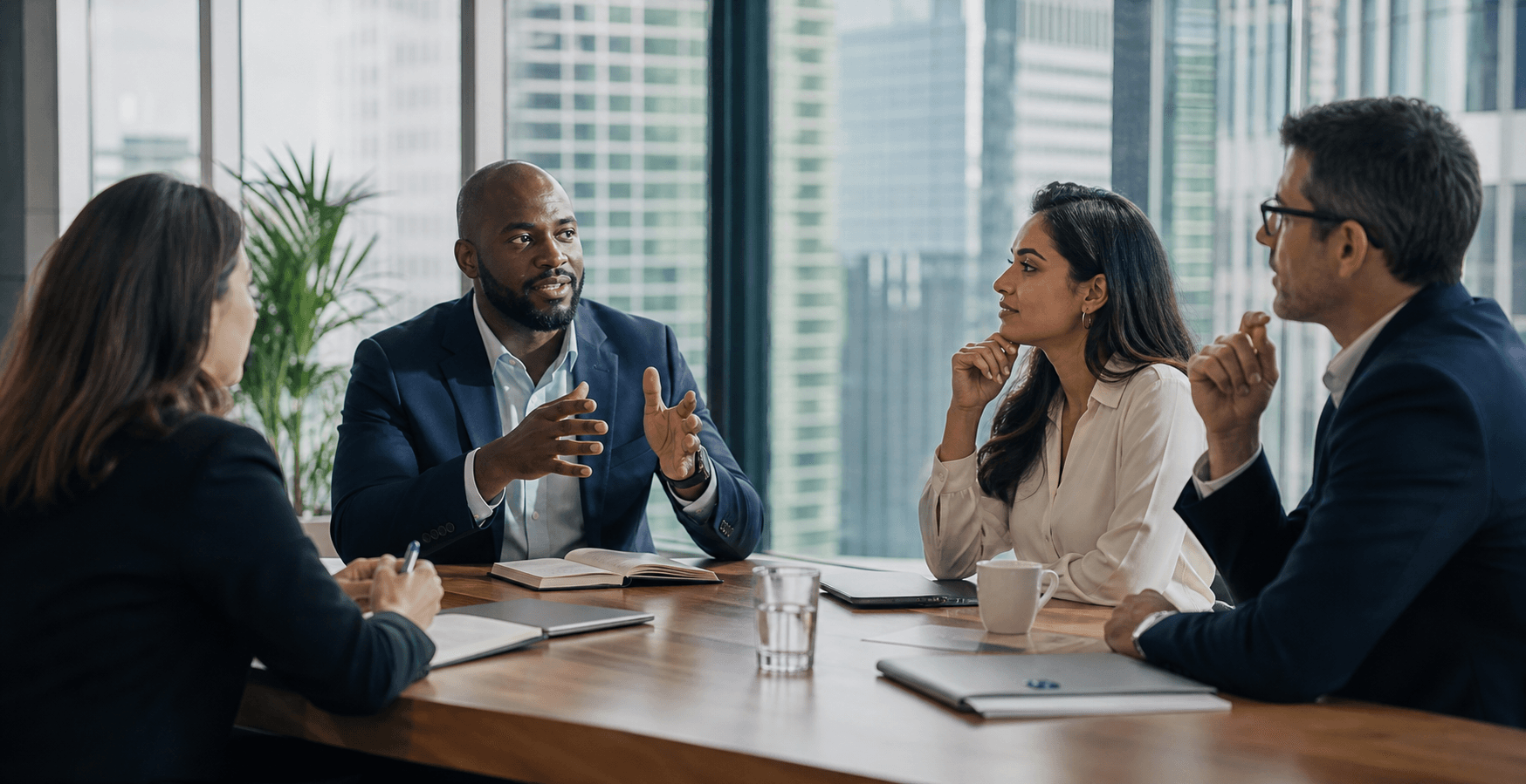Oakfield advisors discussing financial products